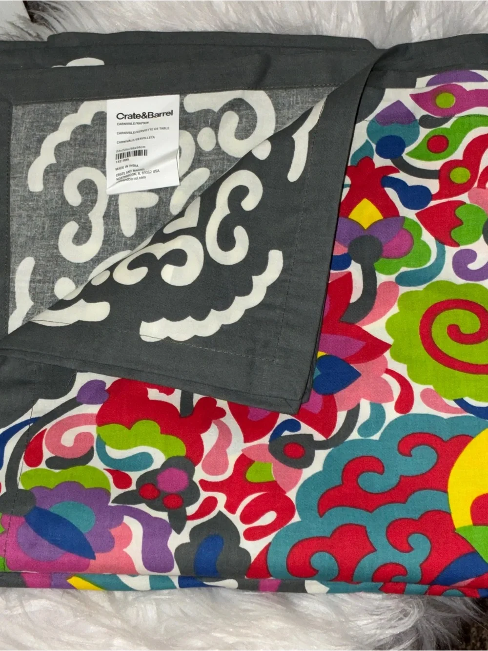 Like New Crate & Barrel Carnival Napkins set of 12